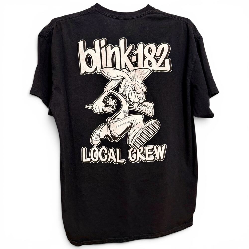 Blink-182 Local Crew Graphic Band T-Shirt Black Skater Pop Punk Tee